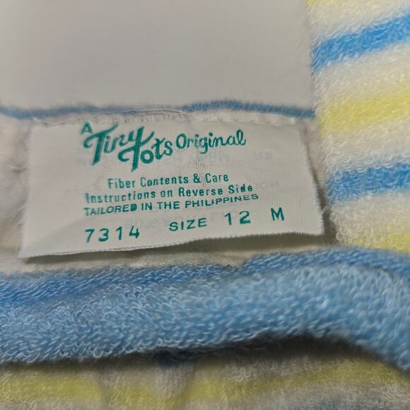 Vintage 9-12 Month Romper Lot of 4 Toddle Time Tiny Tots Bandana Red Yellow Blue - Picture 7 of 16